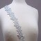 1 Yard White Silver Alencon Rose Bridal Lace Trim for Wedding Veils Gowns